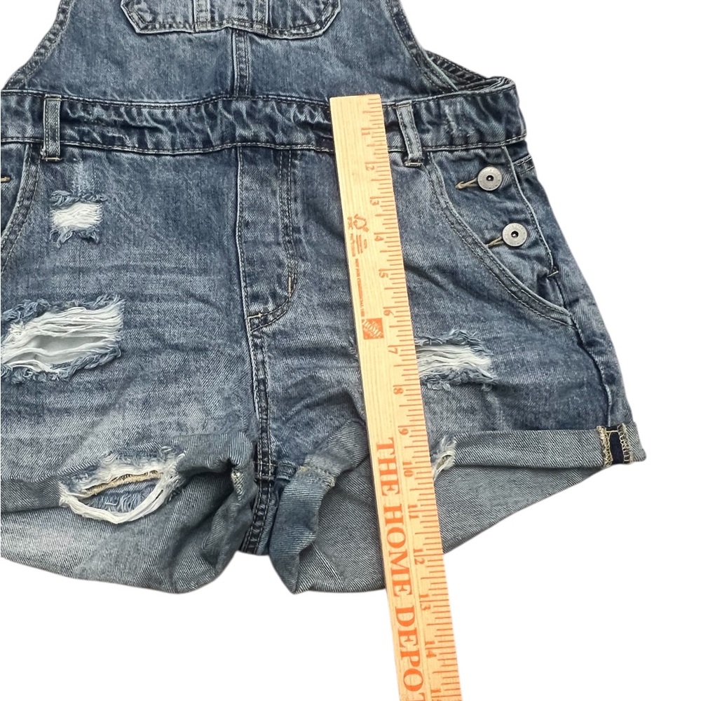 Vanilla Star Premium Blue Denim Overall Shorts - Picture 7 of 11